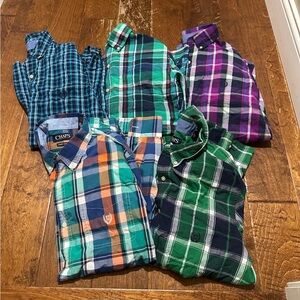 Mens chaps long sleeve button front shirt bundle of 5